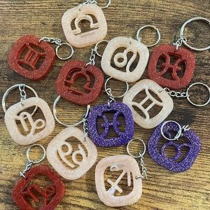 Bundle of horoscopes keychains
